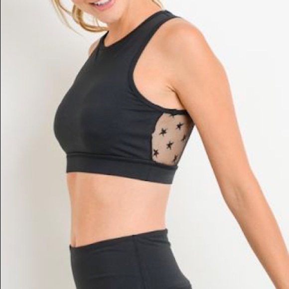 New Star Mesh Sports Bra Workout Athletic - Picture 4 of 5